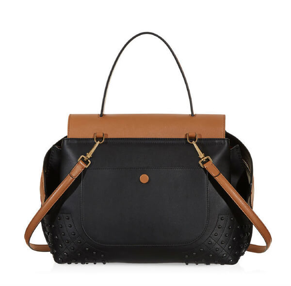 16-17FWトッズ バッグスーパーコピー ★TOD'S Wave Bag Small / BLK/R/BRコンビ XBWAMRHG101SRK R402